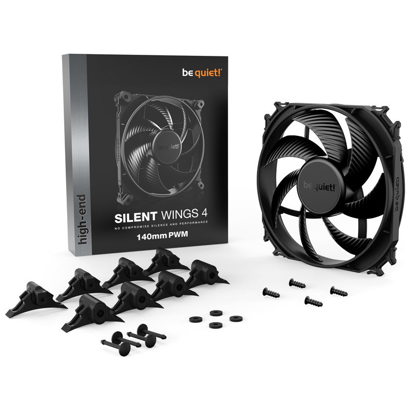 be quiet! Silent Wings 4 PWM fan - 140mm, black