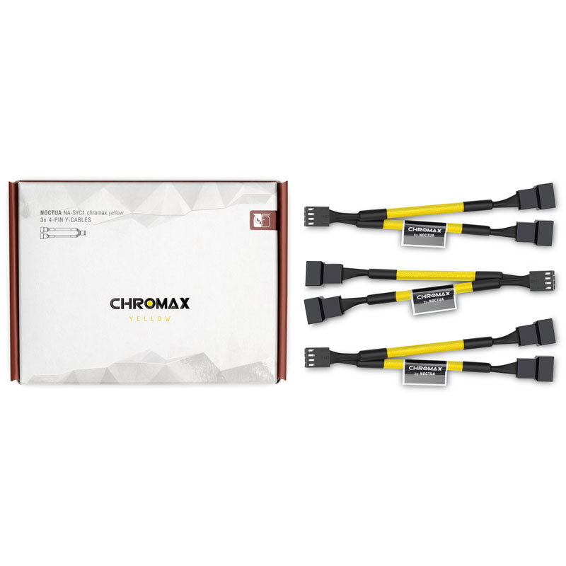 Noctua NA-SYC1 chromax.yellow Y-Splittercableset for fan - yellow