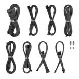CableMod C-Series Pro ModMesh cableset, 2x 12V-2x6-cable, StealthSense, for Corsair Type 5 RMx Shift PSUs - carbon, 65cm