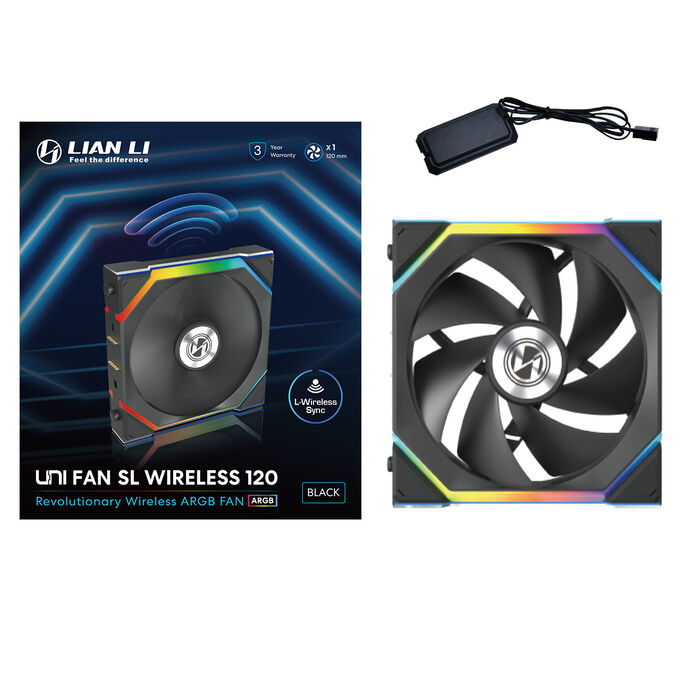 Lian Li UNI FAN SL Wireless ARGB PWM fan - 120 mm, black