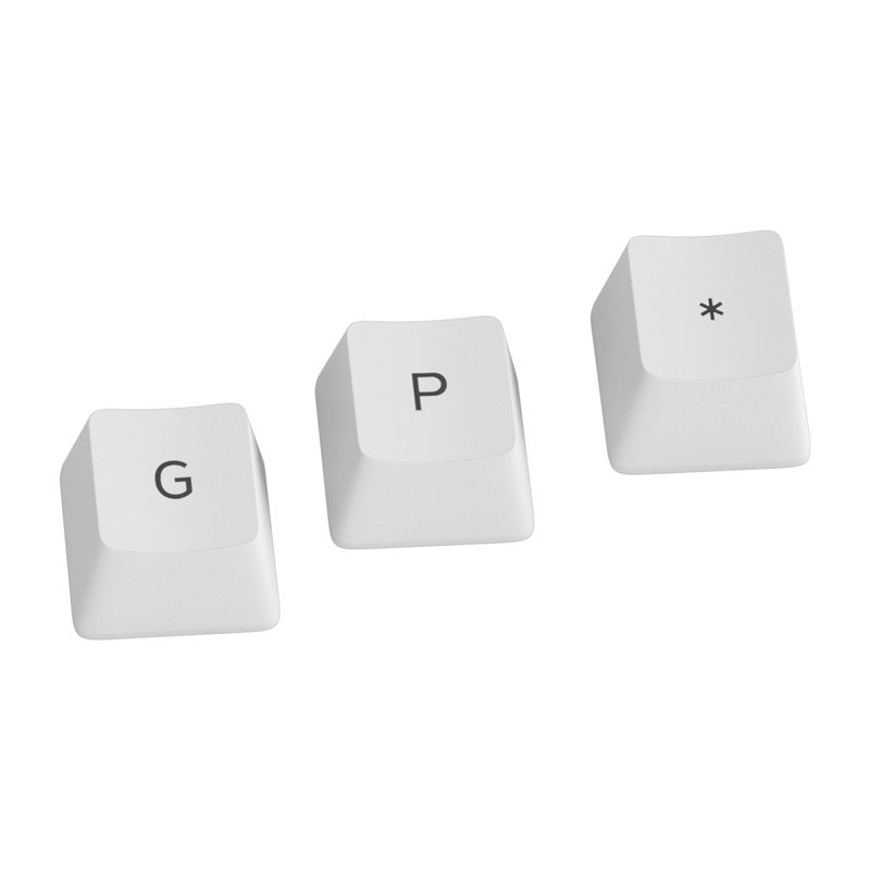 Glorious GPBT Keycaps - 114 PBT Caps, ANSI, US Layout, Arctic White