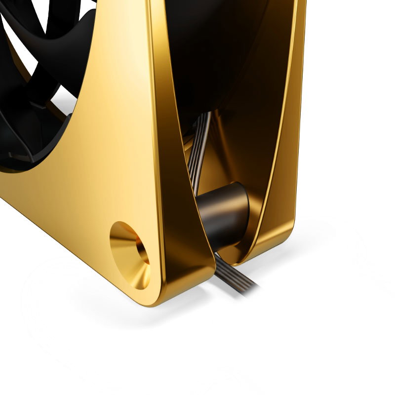 Alphacool Apex Stealth Metall fan 120 mm, 2.000 U/min - gold