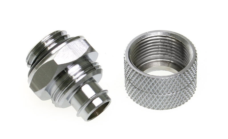 Bitspower Anschluss gerade G1/4 inches AG auf 10/8mm - II, silver glossy