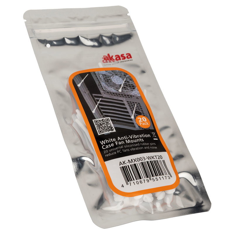 Akasa Vibrationsdmpfer for fan 20er Set - white