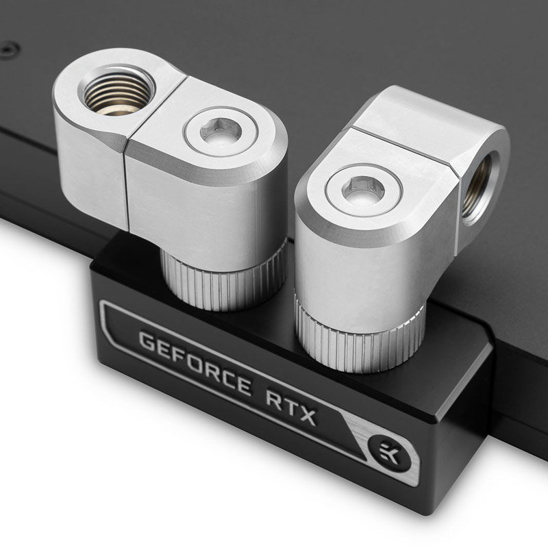 EK Water Blocks EK-Quantum Torque G1/4 inches doppel Verlngerungs Offset MF 21 - Satin Titanium