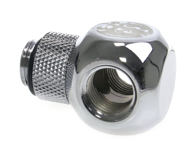 Bitspower Adapter T-Splitter G1/4 inches AG auf 2x G1/4 inches IG - drehbar, silver glossy