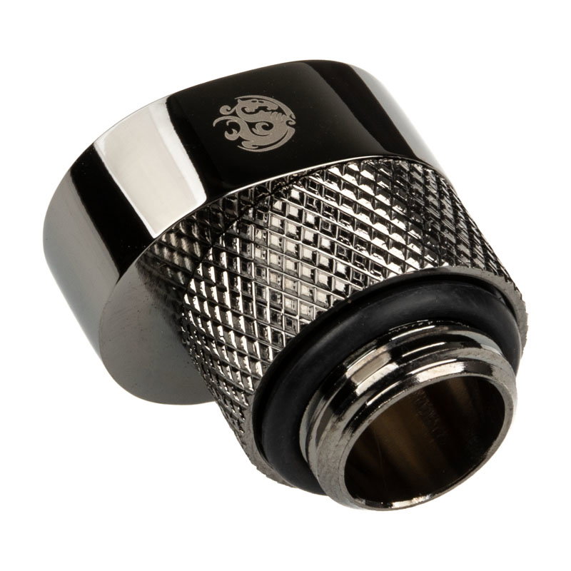 Bitspower X-Cross Adapter G1/4 inches AG auf G1/4 inches IG - 5mm Versatz, black glossy