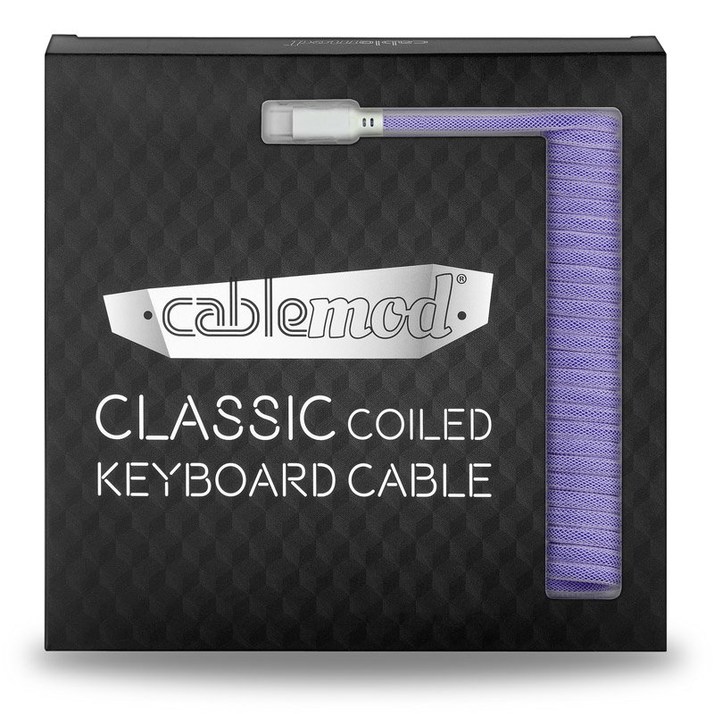 CableMod Classic Coiled Keyboard Cable USB-C to USB Type A, Rum Raisin