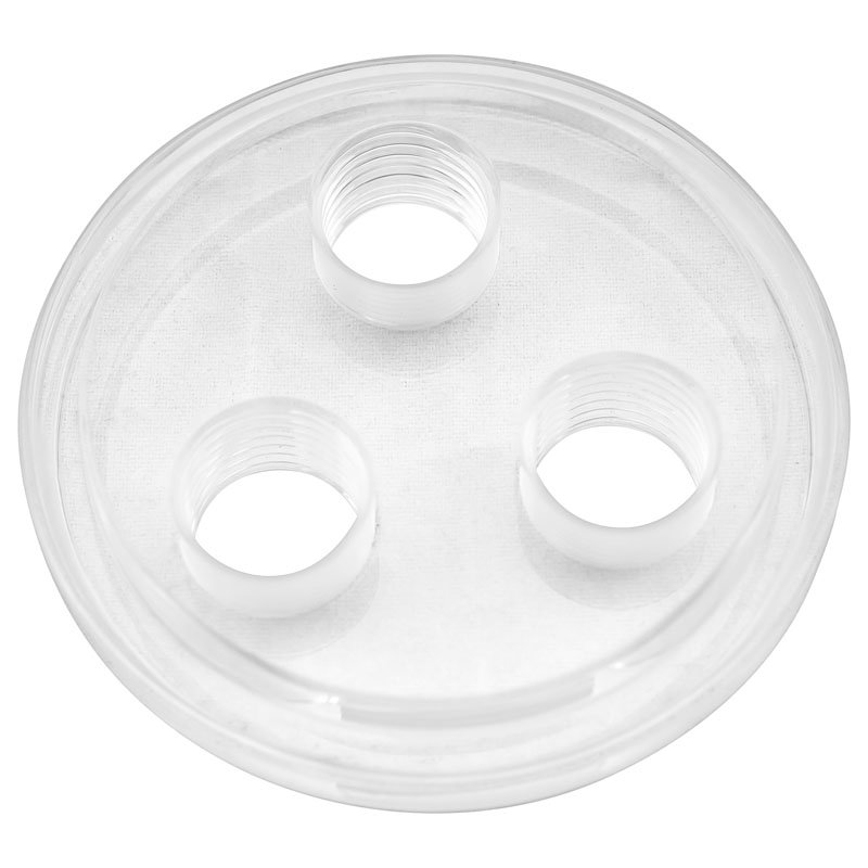 Singularity Computers Predium Triple Port Cap, Deckel for Ausgleichsbehlter - Acryl, transparent