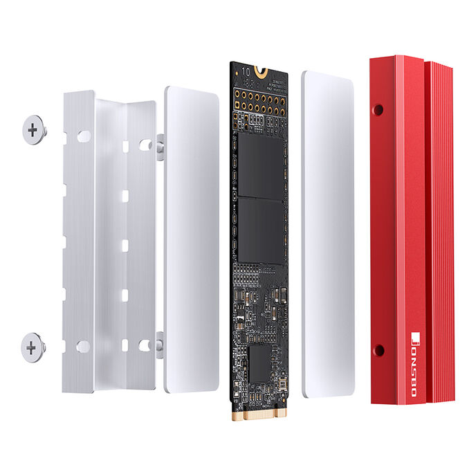 Jonsbo M.2-6 SSD-cooler, 2280 - red