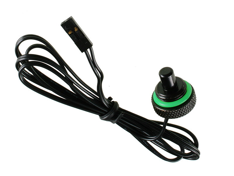 Bitspower Verschlussstopfen with Temperatur Sensor G1/4 inches IG - 90 cm, black matte