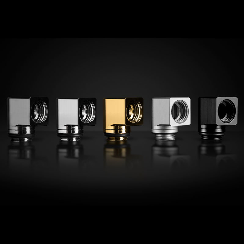 EK Water Blocks EK-Torque Micro Adapter 90 Grad G1/4 inches AG auf G1/4 inches IG - drehbar, black