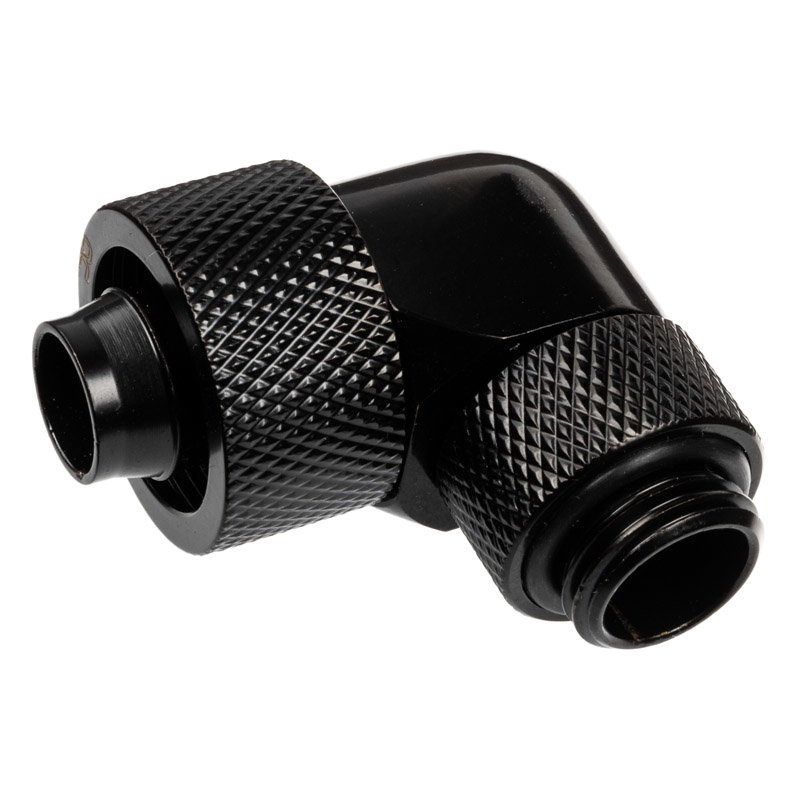 Alphacool Eiszapfen Anschluss 90 Grad G1/4 inches AG auf 16/10mm - drehbar, black