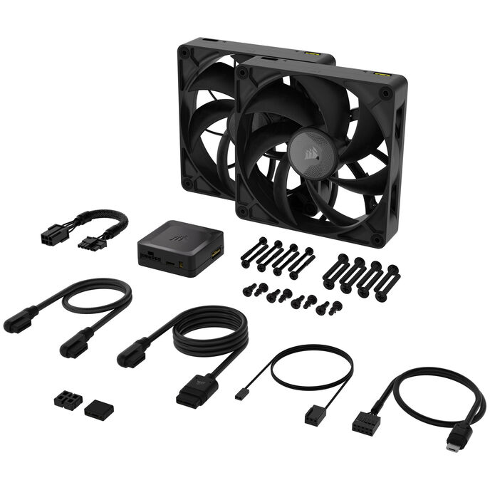 Corsair iCUE LINK RX140 MAX Series, PWM fan 2er Pack - 140mm, black