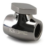 XSPC G1/4 Kugelhahn - Messing, black-Chrome