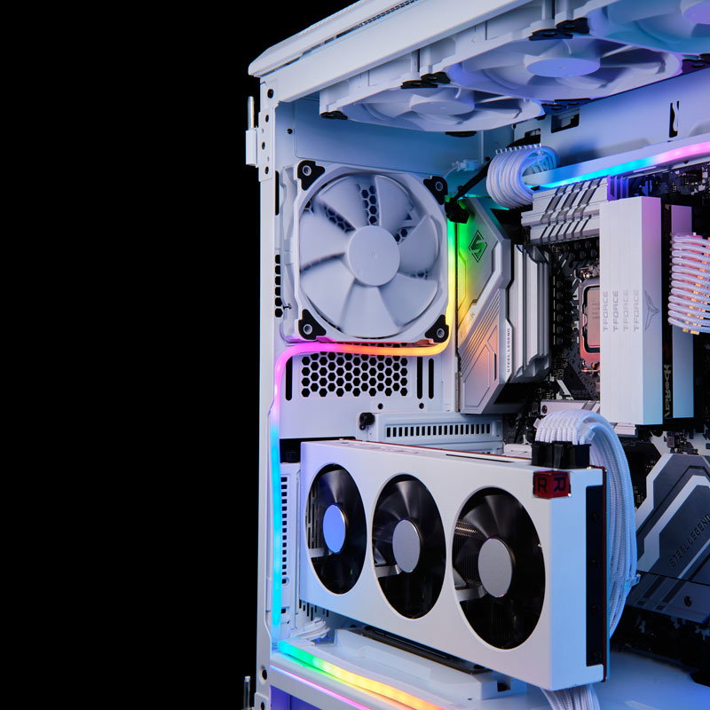 PHANTEKS neon D-RGB LED strip - combo set, 40 cm (two pieces) - white