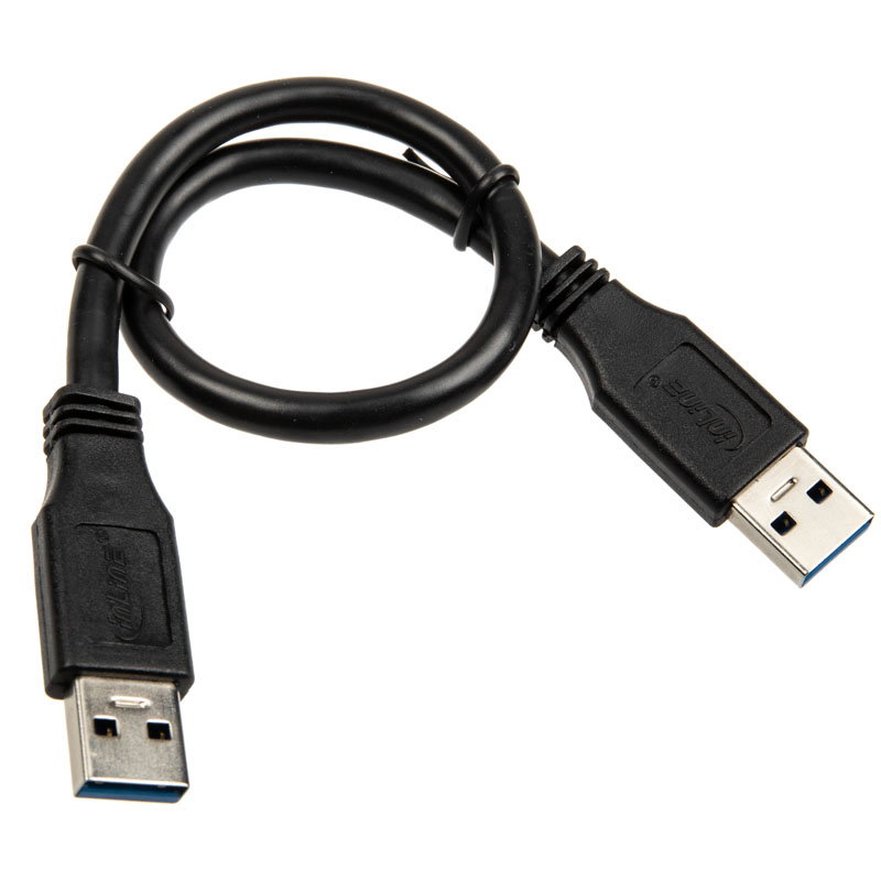InLine USB 3.0 cable, A auf A, black - 0,3m