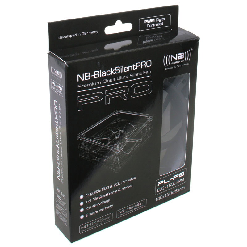 Noiseblocker BlackSilent Pro Fan PLPS - 120mm PWM, 3 Stck