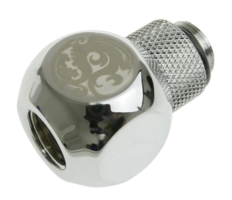 Bitspower Adapter T-Splitter G1/4 inches AG auf 2x G1/4 inches IG - drehbar, TII, silver glossy