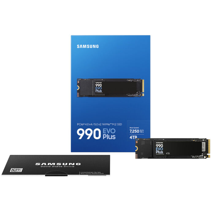 Samsung 990 Evo Plus NVMe 2.0 SSD, PCIe 4.0 x4 5.0 x2, Typ 2280 - 4 TB