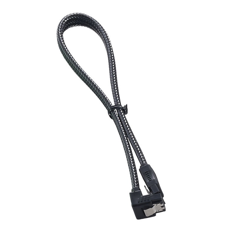 CableMod ModMesh Right Angle SATA 3 Cable 30cm - carbon