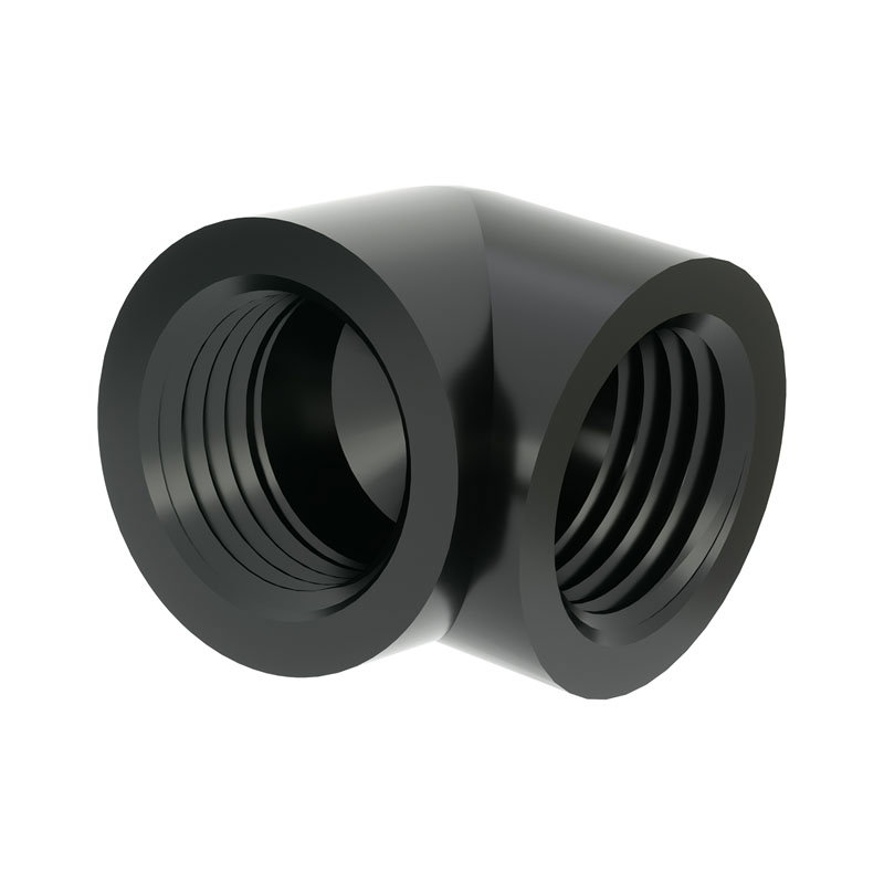 Barrow Adapter 90 Grad G1/4 inches IG auf G1/4 inches IG - black