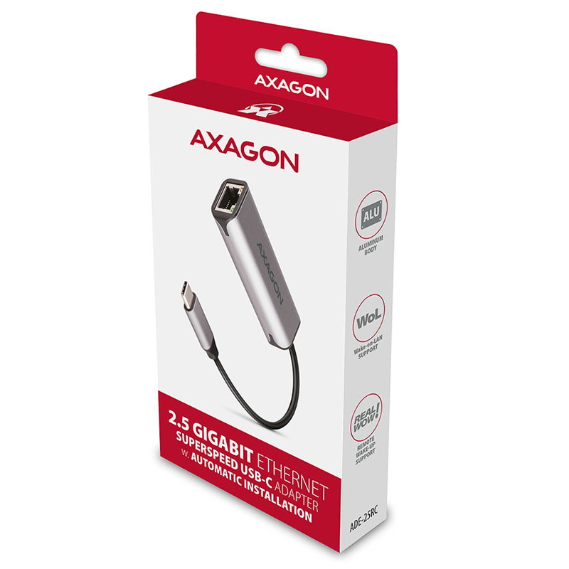 AXAGON ADE-25RC USB 3.2 network-Adaptercable - USB Typ-C, RJ45