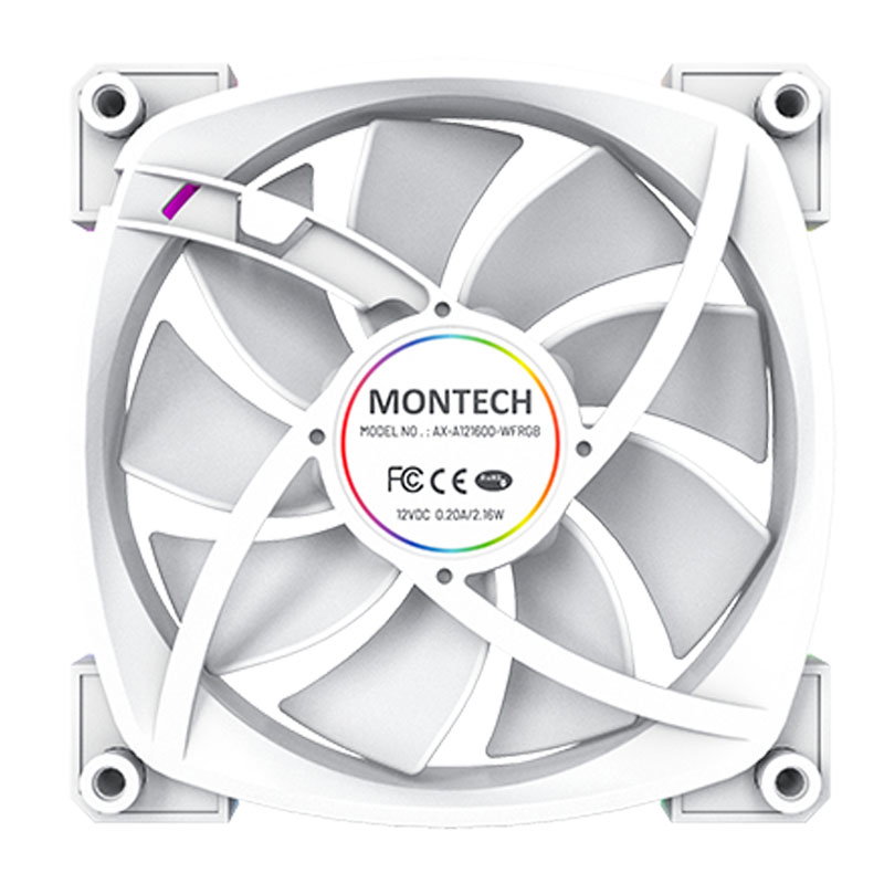 Montech AX120 PWM ARGB fan - 120mm, white