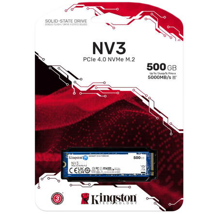 Kingston NV3 NVMe-SSD, PCIe 4.0, M.2 Typ 2280 - 500 GB