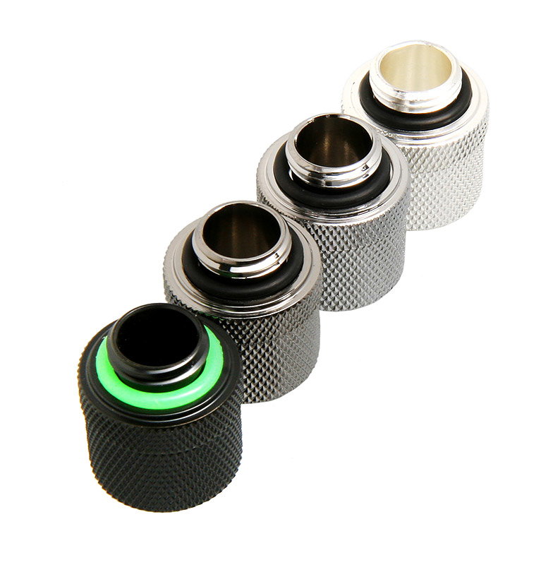 Bitspower casedurchfhrung Anschluss gerade G1/4 inches IG auf G1/4 inches IG - black matte