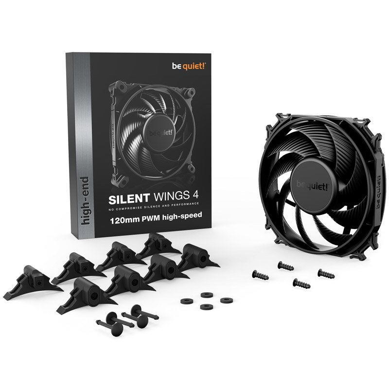 be quiet! Silent Wings 4 PWM fan - 120mm, black, High Speed