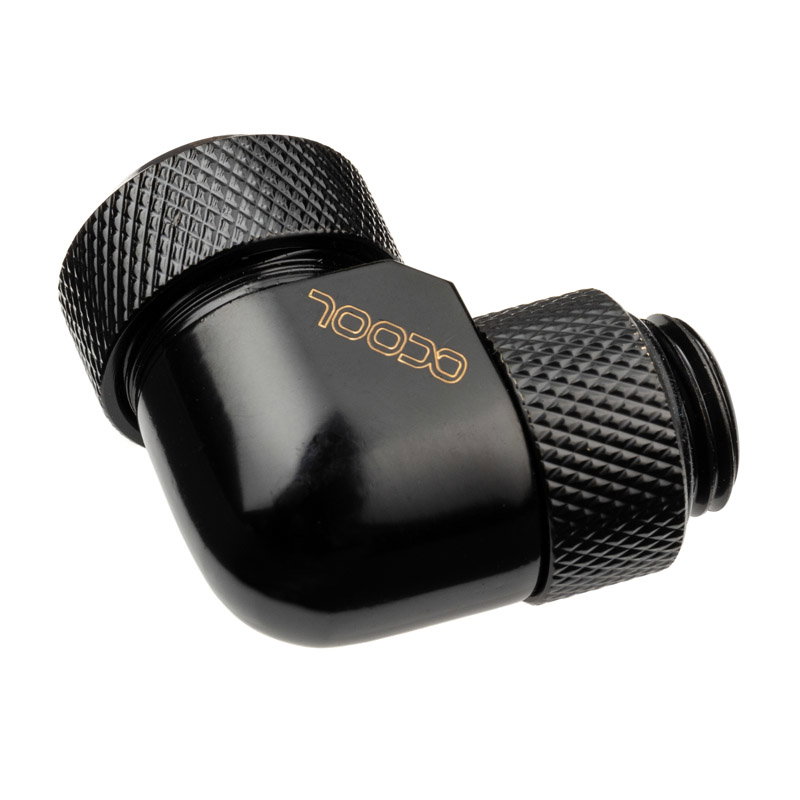 Alphacool Eiszapfen 13mm Hardtube Anschraubtlle 90 Grad drehbar G1/4 - black