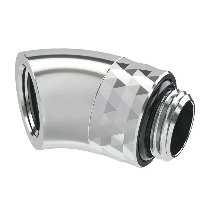 Barrow Dazzle Adapter 45 Grad G1/4 inches AG auf G1/4 inches IG - drehbar, silver