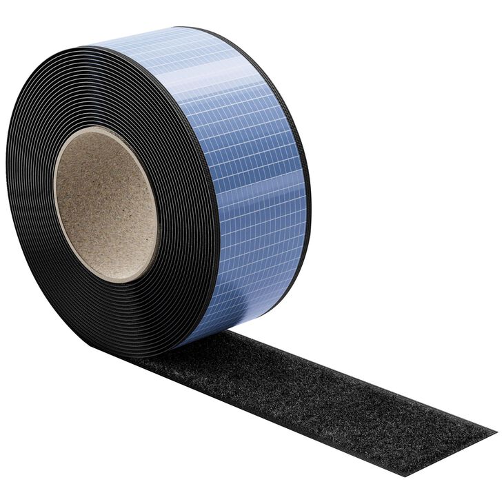 LABEL THE CABLE TOUGH TAPE STRAP Klettband-Rolle - black, 5m, 50mm