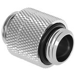 Barrow Adapter, gerade G1/4 inches AG auf G1/4 inches AG, drehbar - 14mm, white-silver