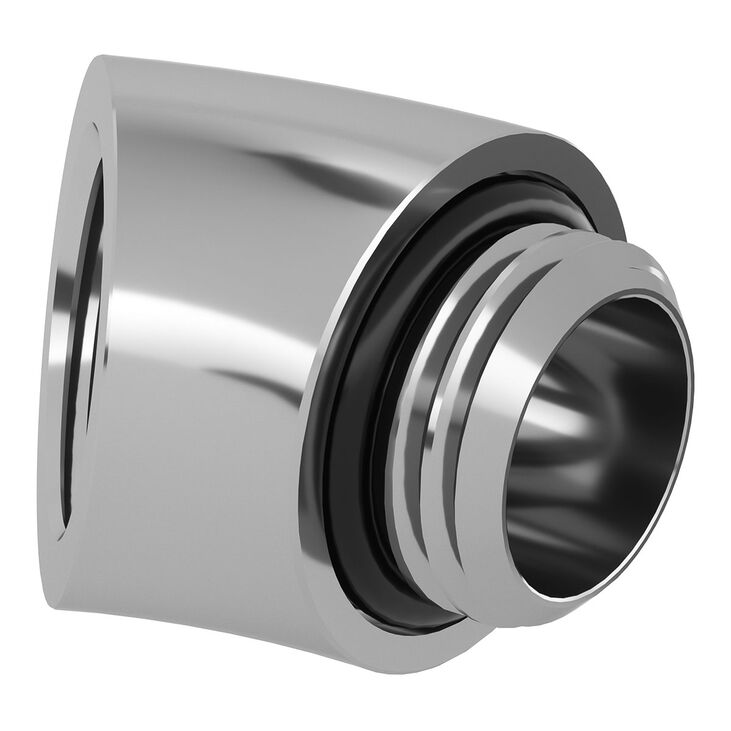 Barrow Adapter, 45 Grad, G1/4 inches AG auf G1/4 inches IG - silver