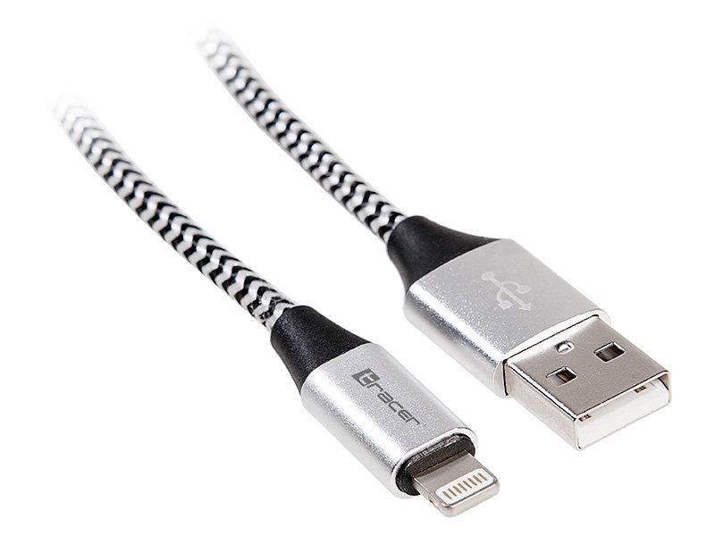 Tracer 46268 Lighting USB 2.0 Iphone AM 1m Black Silver