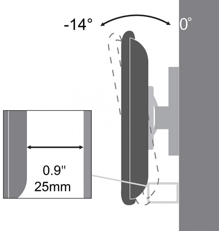Sbox PLB-3422T Tilting Flat Screen LED TV Mount 23-43 35kg