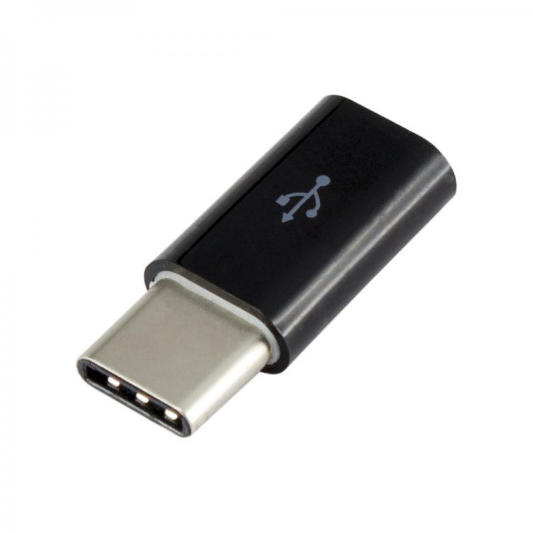 Sbox AD.USB-C B Micro USB 2.0 F. -> TYPE C M. Black