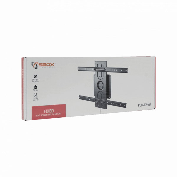 Sbox PLB-1246F Fixed Flat Screen LED TV Mount 37-70 50kg