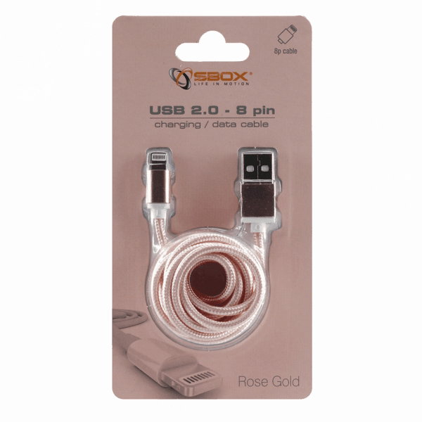 Sbox USB 2.0 8 Pin IPH7-RG Rose Gold