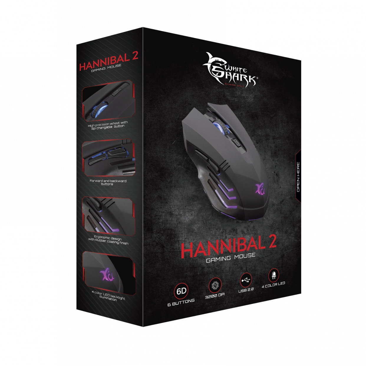 White Shark GM-5006B Gaming Mouse Hannibal-2 Black