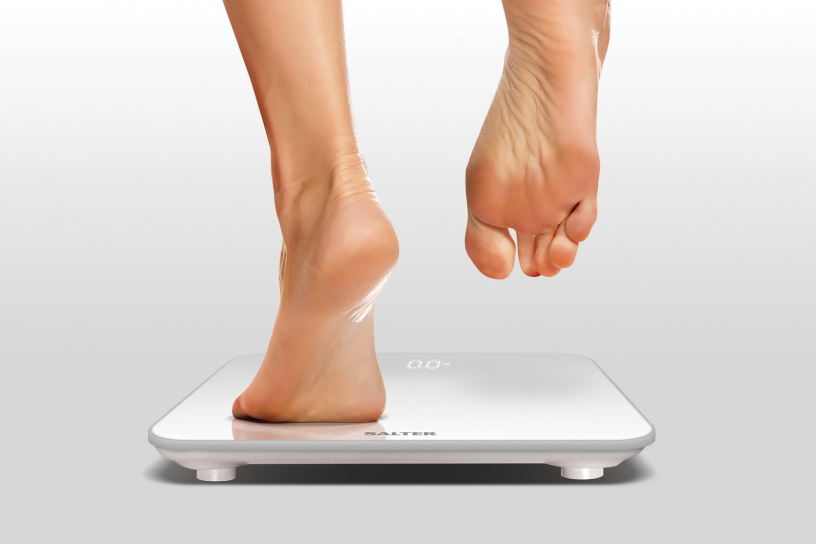 Salter 9204 WFEU12 Ghost Digital Bathroom Scale, White