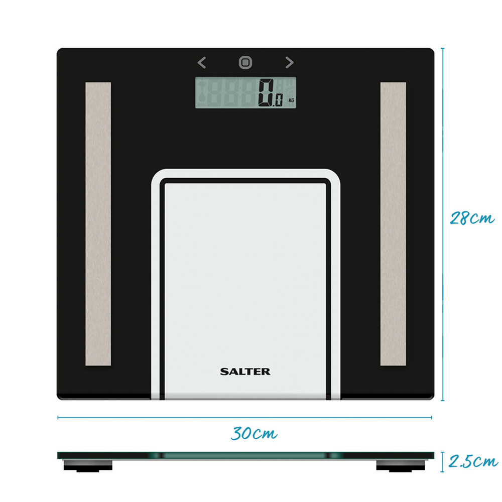 Salter 9128 BK3R Electronic Body Analyser Scale - Black
