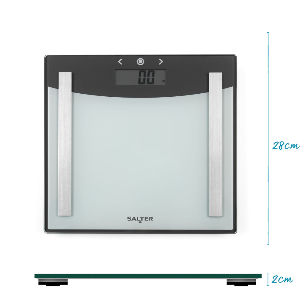 Salter 9137 SVWH3REU16 Silver White Glass Analyser Scale