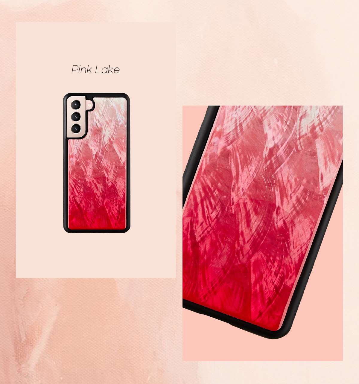 iKins case for Samsung Galaxy S21+ pink lake black