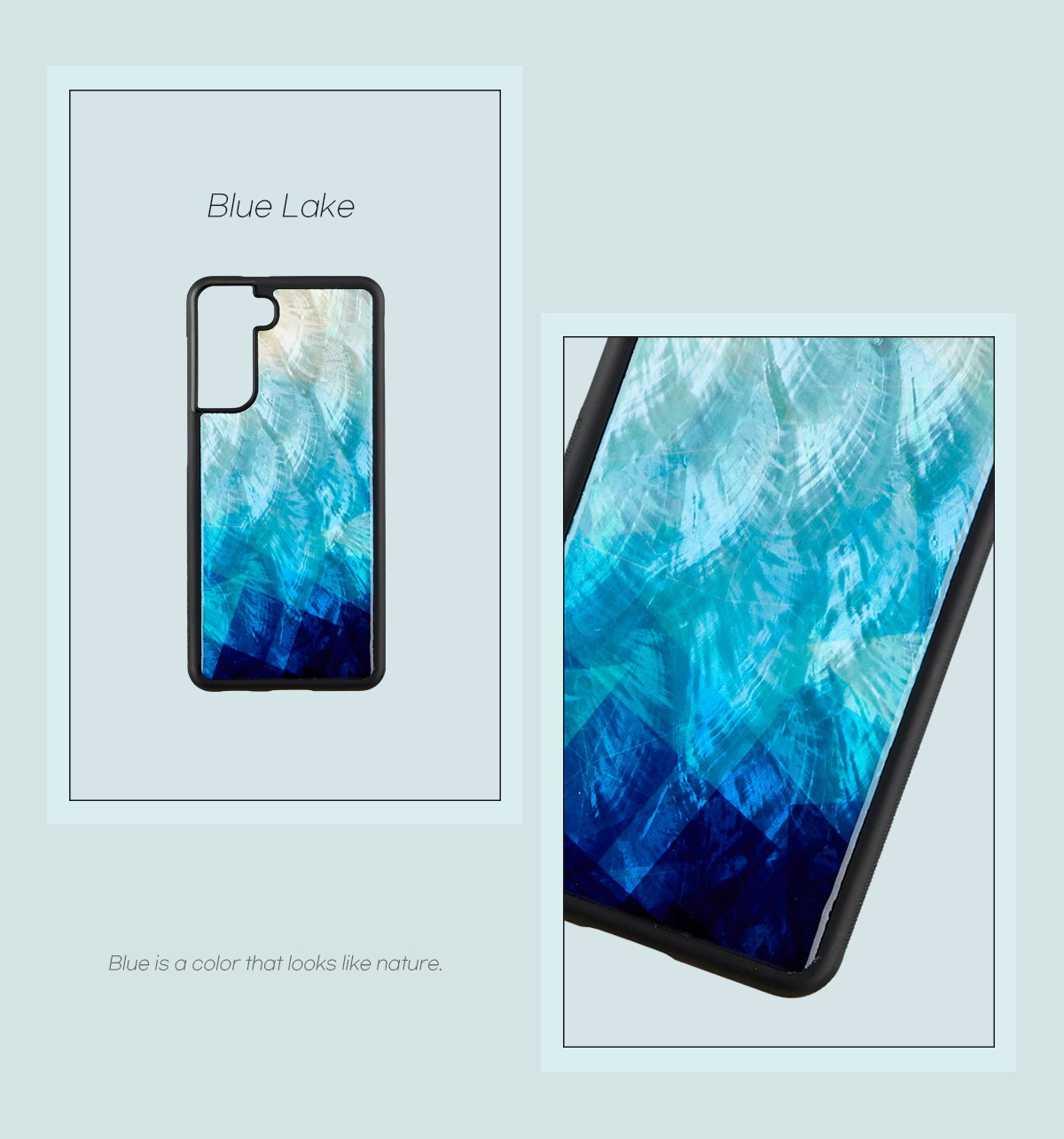 iKins case for Samsung Galaxy S21+ blue lake black