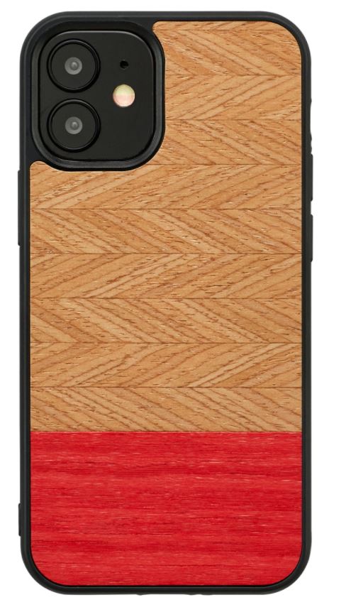 MAN&WOOD case for iPhone 12 mini herringbone azalea black