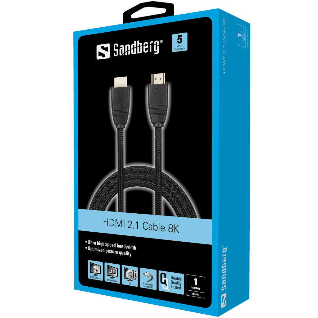 Sandberg 509-13 HDMI 2.1 Cable 8K, 1m