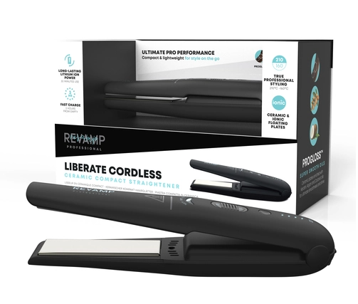 Revamp ST-1700X-EU2 Progloss Liberate Cordless Ceramic Compact Hair Straightener Black
